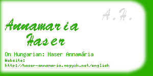 annamaria haser business card